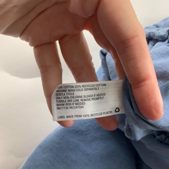 Universal Thread Light Wash Denim Chambray Button Front Jumpsuit 6 - Picture 5 of 8